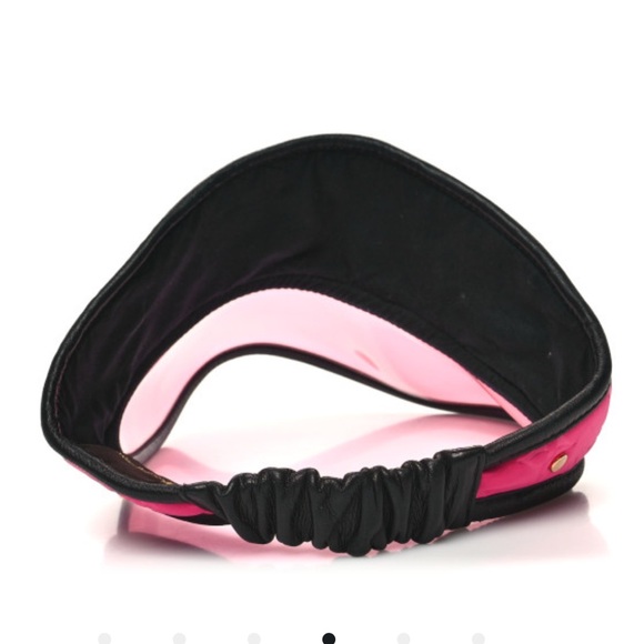 Louis Vuitton Calfskin/Nylon/PVC Monogram Visor in Fuchsia and Black. Like new! - Picture 4 of 10